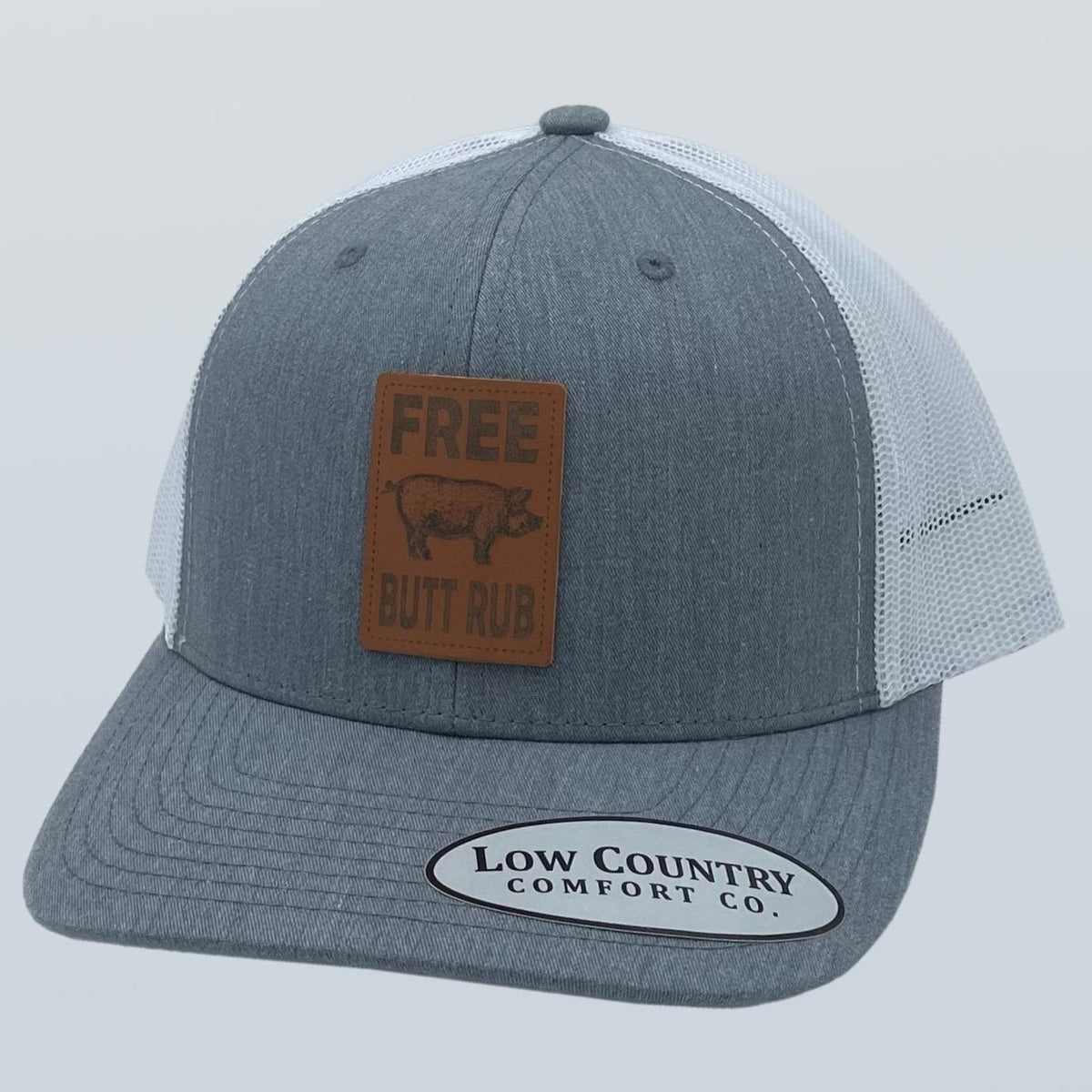 Free Butt Rub Pig Patch Heather/White Hat – Riverbed Threads
