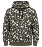 100 Brown Camo Hoodie - Embroidered Left Chest