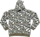 100 Brown Camo Hoodie - Embroidered Left Chest
