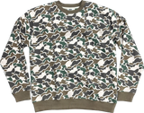 102 Brown Camo Crew - Embroidered Left Chest