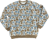 103 Blue Camo Crew - Embroidered Left Chest