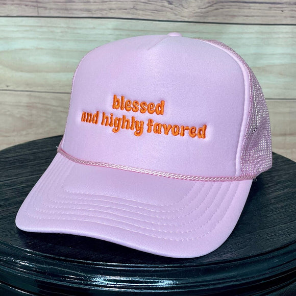Blessed & Favored Foam Pink