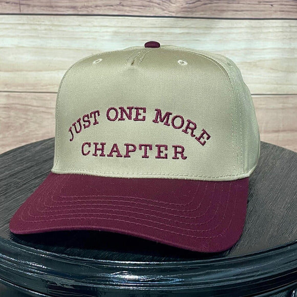 Just One More Chapter Khaki/Maroon