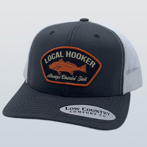 Local Hooker Chasin Tail Patch Charcoal/White Hat