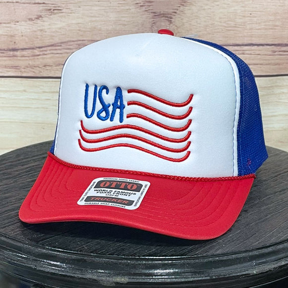 USA Wavy Line Foam Red/White/Blue
