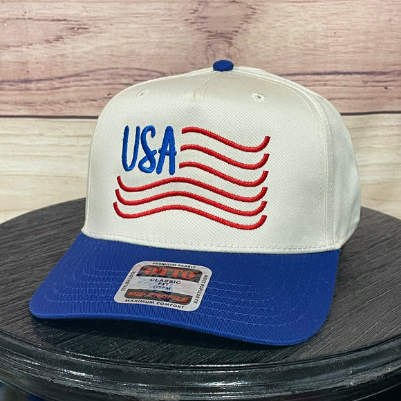 USA Wavy Line Natural/Royal