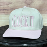 Clock It 3d Puff Natural/Pastel Pink