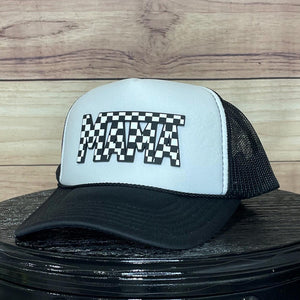 Mama Checkered Patch Foam Black/White/Black