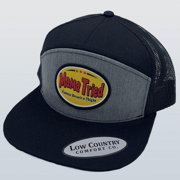 Mama Tried Famous Woven Patch 7 Panel Heather/Black