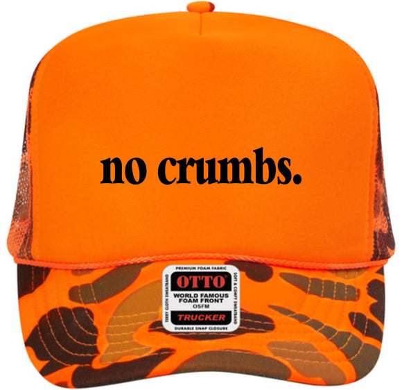 No Crumbs Foam Neon Orange Camo