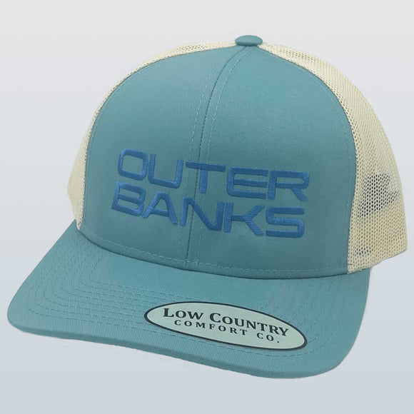 Outer Banks Text Smoke Blue/Beige