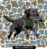 103 Blue Camo Crew - Embroidered Left Chest