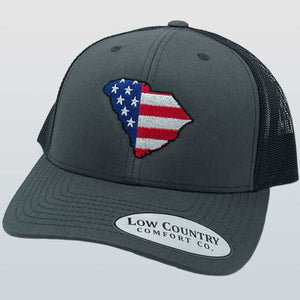 South Carolina USA Flag Charcoal/Black