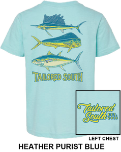TS023Y - Fish - Heather Purist Blue
