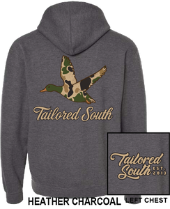 TS029HY - Camo Duck - Heather Charcoal Hoodie