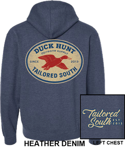 TS030HY - Oval Duck - Heather Denim Hoodie