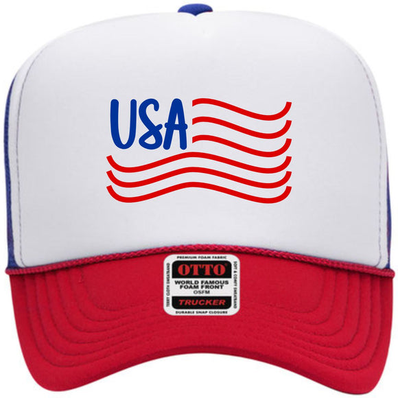 USA Wavy Line Foam Red/White/Blue