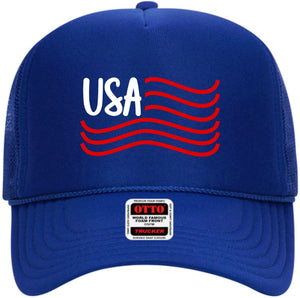 USA Wavy Line Foam Royal Blue