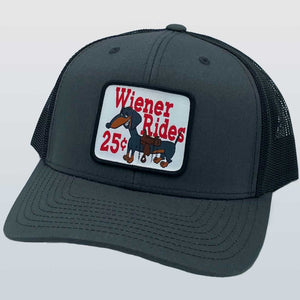Wiener Rides Woven Patch Charcoal/Black
