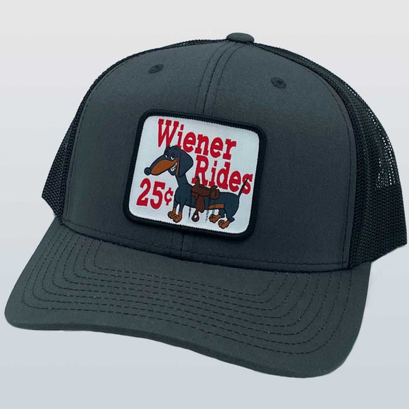Wiener Rides Woven Patch Charcoal/Black