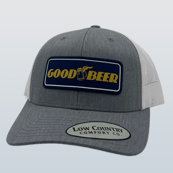 Good Beer Rectangle Patch Heather/White