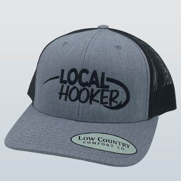 Local Hooker Hook Text Heather/Black
