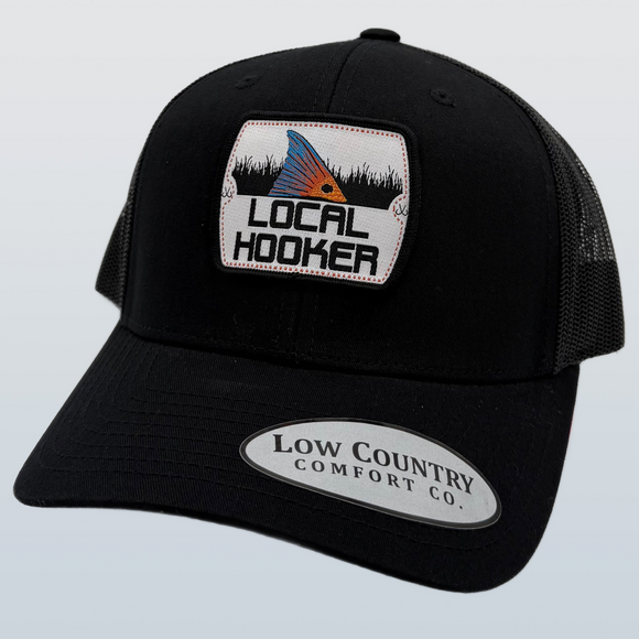 Local Hooker Red Drum Patch Black