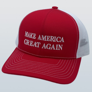 MAGA Text Red/White