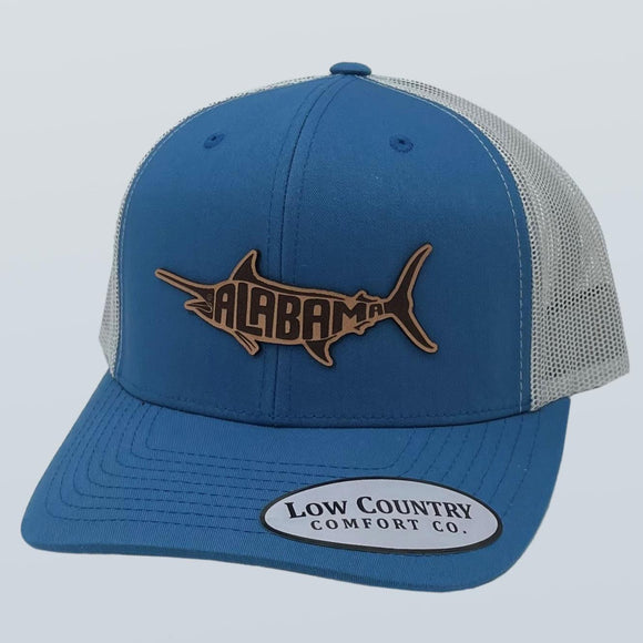Alabama Marlin Silhouette Patch Steel Blue/Silver Hat