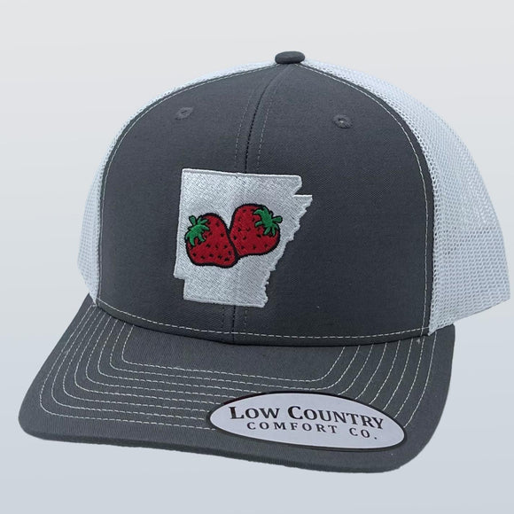 Arkansas Strawberry Charcoal/White Hat