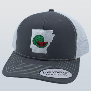 Arkansas Watermelon Charcoal/White Hat