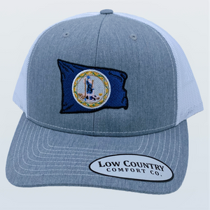 Virginia Wavy Flag Heather/White Hat