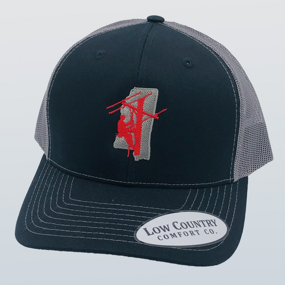 Mississippi Lineman Black/Charcoal Hat