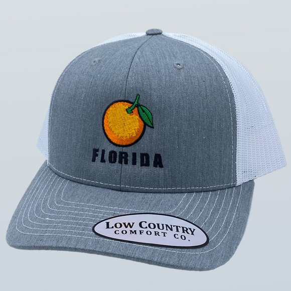 Florida Orange 3 Heather/White Hat