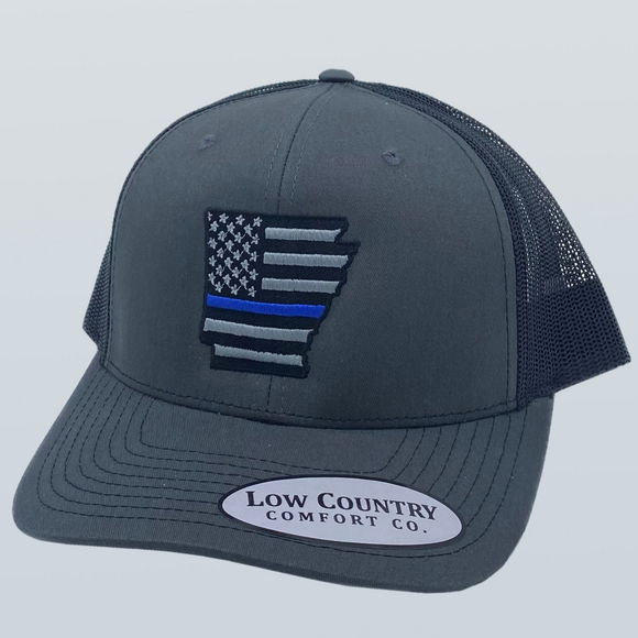 Arkansas Blue Line Charcoal/Black Hat
