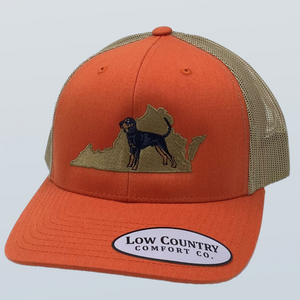 Virginia Coonhound Orange/Khaki Hat