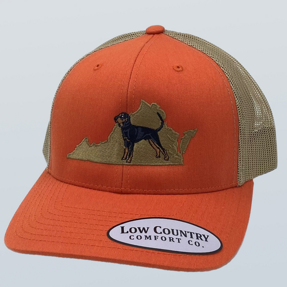 Virginia Coonhound Orange/Khaki Hat