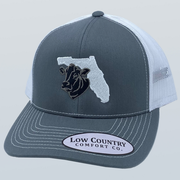 Florida Cow Charcoal/White Hat