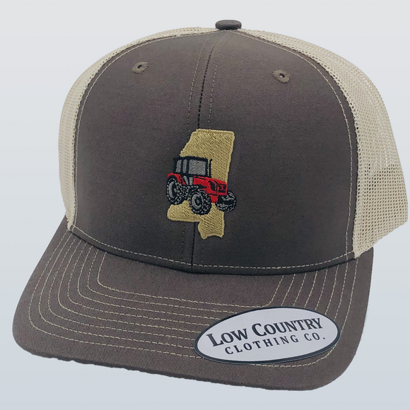Mississippi Tractor Red Brown/Khaki Hat