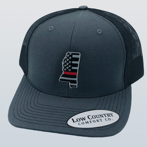Mississippi Red Line Charcoal/Black Hat