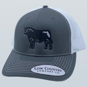 Florida Cow Branded Charcoal/White Hat