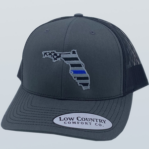 Florida Blue Line Charcoal/Black Hat