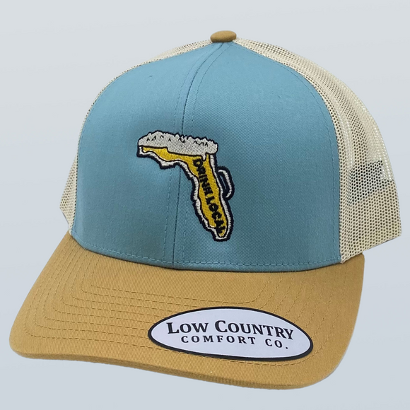 Florida Drink Local Smoke Blue/Gold/Beige Hat