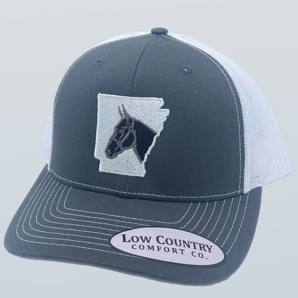 Arkansas Horse Charcoal/White Hat