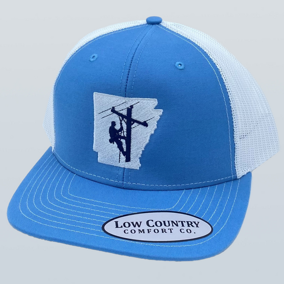 Arkansas Lineman Columbia Blue/White Hat