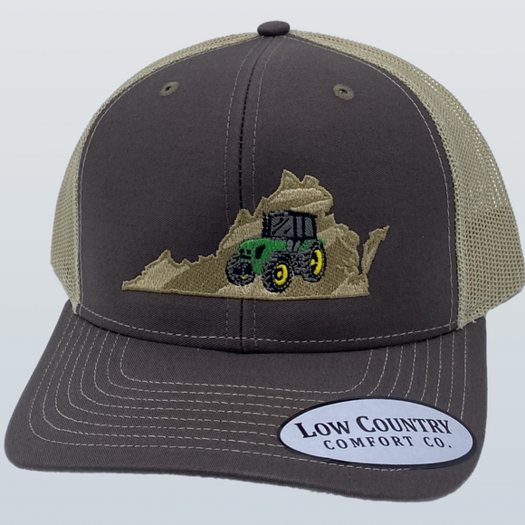 Virginia Tractor Green Brown/Khaki Hat