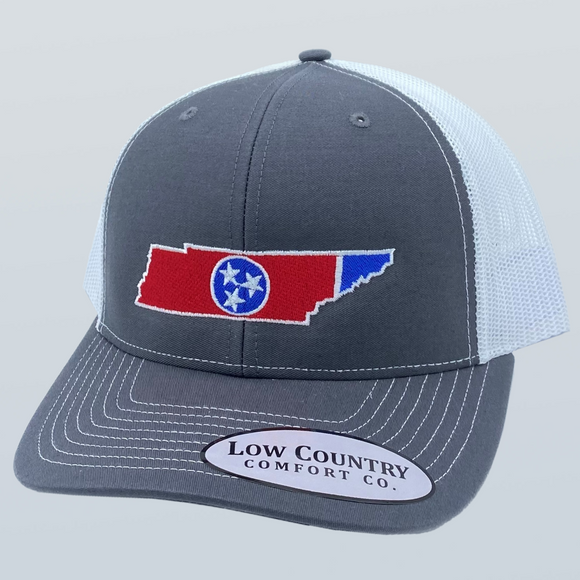Tennessee Flag Charcoal/White Hat
