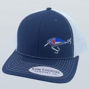 baseball hat fishing lures Mississippi Fishing Lure Navy/White Hat