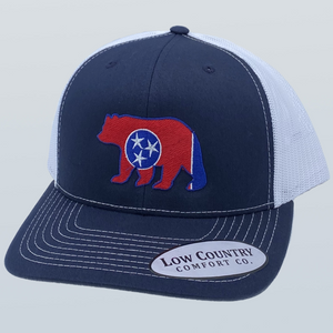 Tennessee Flag Bear Navy/White Hat