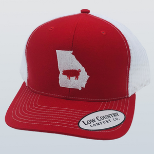 GA Pig Red/White